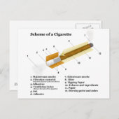 Diagramm eines Tabakrauchens Postkarte (Vorne/Hinten)