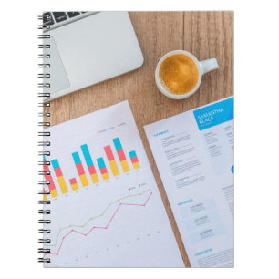 Diagramm Finanzdaten Notizblock
