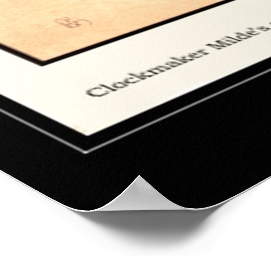 Diagramm für alte Uhrwerke Poster (Ecke)