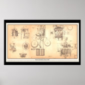 Diagramm für alte Uhrwerke Poster (Vorne)