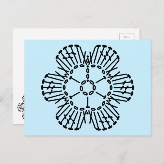 Diagramm für Blume - Benutzerdefinierter Hintergru Postkarte (Vorne/Hinten)