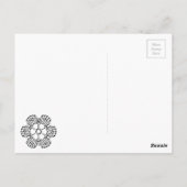 Diagramm für Blume - Benutzerdefinierter Hintergru Postkarte (Rückseite)