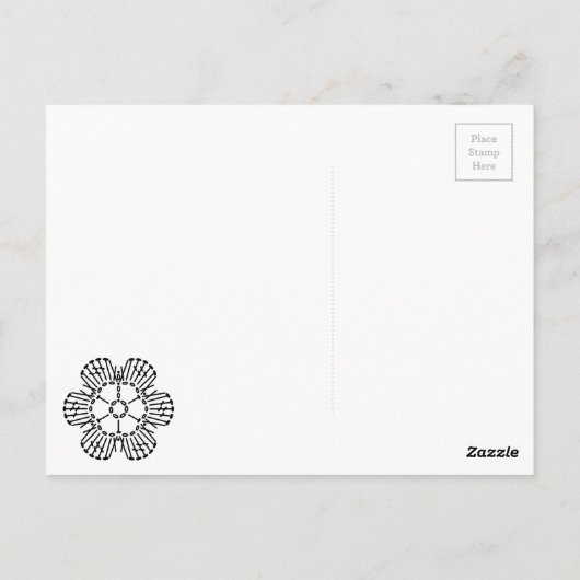 Diagramm für Blume - Benutzerdefinierter Hintergru Postkarte (Rückseite)