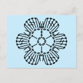 Diagramm für Blume - Benutzerdefinierter Hintergru Postkarte (Vorderseite)