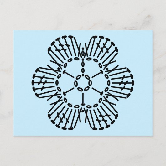 Diagramm für Blume - Benutzerdefinierter Hintergru Postkarte (Vorderseite)