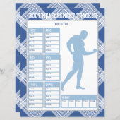 Diagramm für die Messung männlicher Körperstellen (Vorne/Hinten)