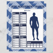 Diagramm für die Messung männlicher Körperstellen (Vorne/Hinten)
