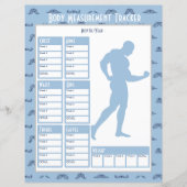 Diagramm für die Messung männlicher Körperstellen (Vorderseite)