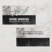 Diagramm für grüne Kerzen | Finanzen Visitenkarte (Vorne/Hinten)