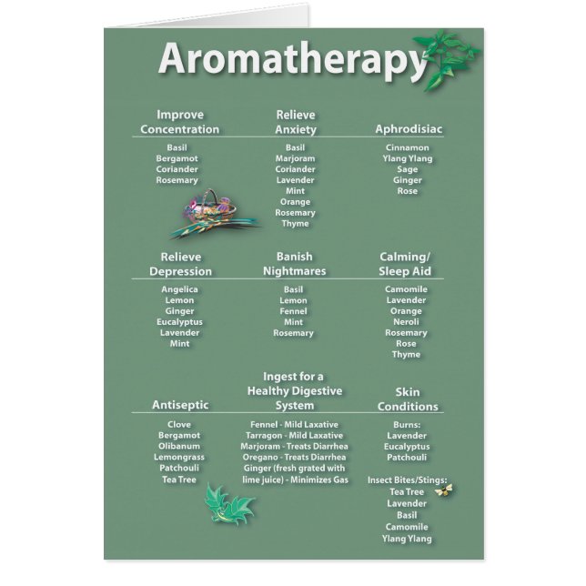Diagramm für Moss Green Aromatherapie (Vorne)