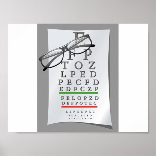 Diagramm für Optometristen Poster (Vorne)