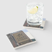 Diagramm-Haus, Savanne, GeorgiamarmorUntersetzer Steinuntersetzer (Seitenansicht)