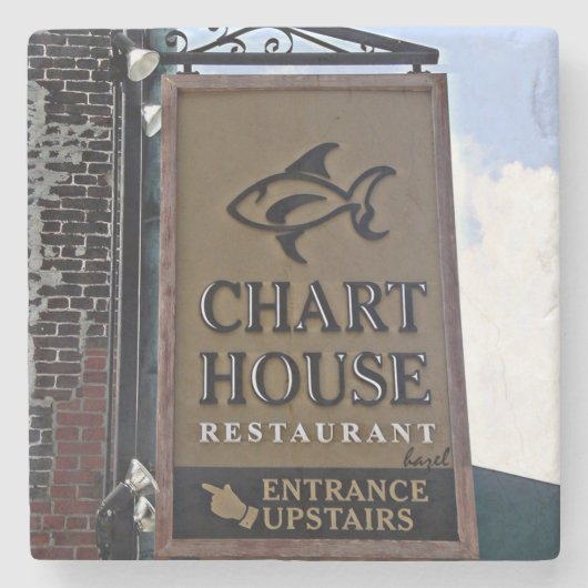 Diagramm-Haus, Savanne, GeorgiamarmorUntersetzer Steinuntersetzer (Vorderseite)