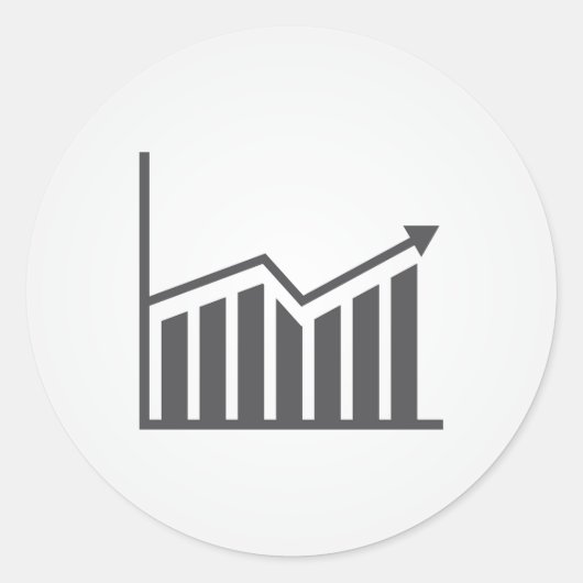 Diagramm-Icon-Business-Symbol-Diagramm Runder Aufkleber (Vorderseite)