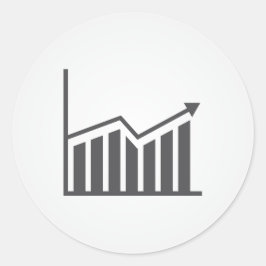 Diagramm-Icon-Business-Symbol-Diagramm Runder Aufkleber