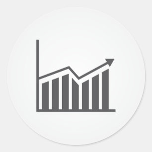 Diagramm-Icon-Business-Symbol-Diagramm Runder Aufkleber