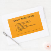Diagramm Inaktivierte Medical Chart Labels (Orange Rechteckiger Aufkleber (Umschlag)