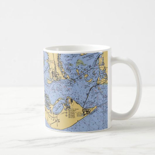 DIAGRAMM-Kaffee-Tasse Sanibel Insel-, Florida See Tasse (Rechts)