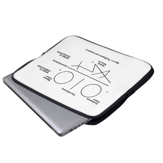 Diagramm-Laptop-Hülse #2 Brunos Latour Laptopschutzhülle (Vorne Knopf)