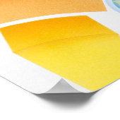 Diagramm mit Erdschichten, nah-up. Poster (Ecke)