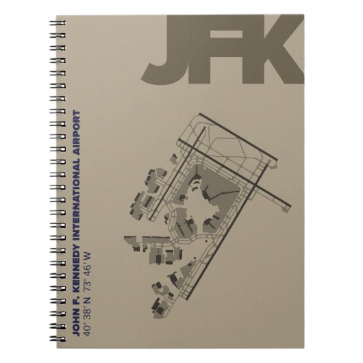 Diagramm-Notizbuch John F. Kennedy-Flughafen-(JFK) Notizblock (Vorderseite)