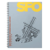 Diagramm-Notizbuch San Francisco Flughafen-(SFO) Notizblock (Vorderseite)