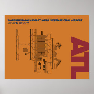 Diagramm-Plakat Atlanta-Flughafen-(ATL) Poster