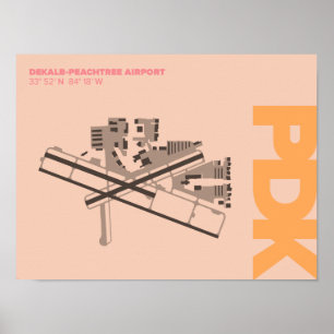 Diagramm-Plakat DeKalb-Peachtree Flughafen-(PDK) Poster