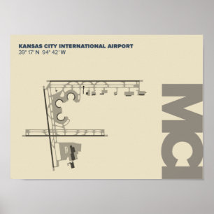 Diagramm-Plakat Kansas- Cityflughafen-(MCI) Poster