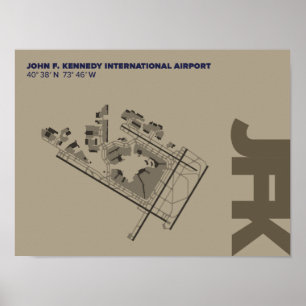 Diagramm-Plakat Kennedy-Flughafen-(JFK) Poster