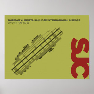 Diagramm-Plakat San- Joseflughafen-(SJC) Poster