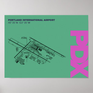 Diagramm Portland-Flughafen-(PDX) Poster