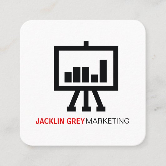 Diagramm-Symbol Quadratische Visitenkarte (Vorderseite)