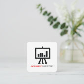 Diagramm-Symbol Quadratische Visitenkarte (Stehend Vorderseite)