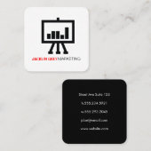 Diagramm-Symbol Quadratische Visitenkarte (Vorne/Hinten)