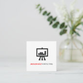Diagramm-Symbol Quadratische Visitenkarte (Stehend Vorderseite)