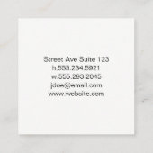 Diagramm-Symbol Quadratische Visitenkarte (Rückseite)