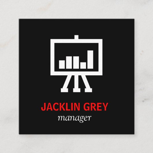 Diagramm-Symbol Quadratische Visitenkarte (Vorderseite)