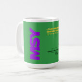 Diagramm-Tasse Armstrongs New Orleans Kaffeetasse (Vorderseite Links)