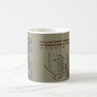 Diagramm-Tasse Dallas-/Fort- Worthflughafen-(DFW) Kaffeetasse