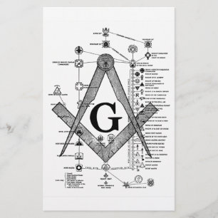 Diagramm von Freimaurergrad Briefpapier
