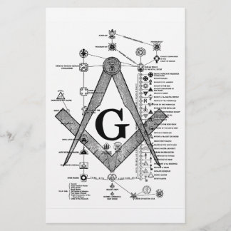 Diagramm von Freimaurergrad Briefpapier