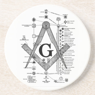 Diagramm von Freimaurergrad Getränkeuntersetzer