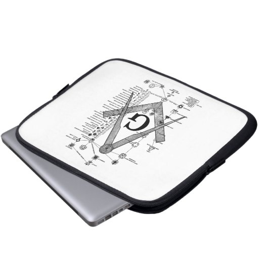 Diagramm von Freimaurergrad Laptopschutzhülle (Vorne Knopf)