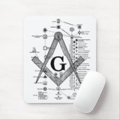Diagramm von Freimaurergrad Mousepad (Mit Mouse)