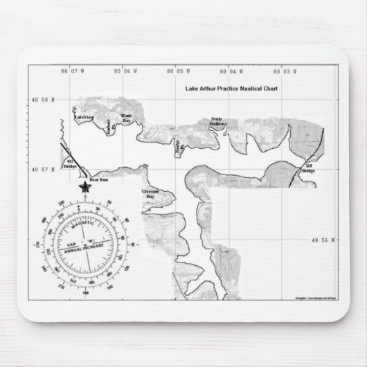 Diagramm von See Arthur Mousepad (Vorne)