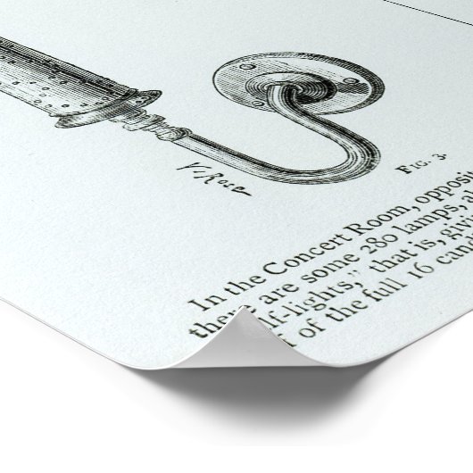 Diagramme der Glühlampen und ihre Klammern Poster (Ecke)