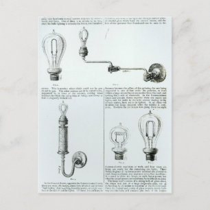 Diagramme der Glühlampen und ihre Klammern Postkarte