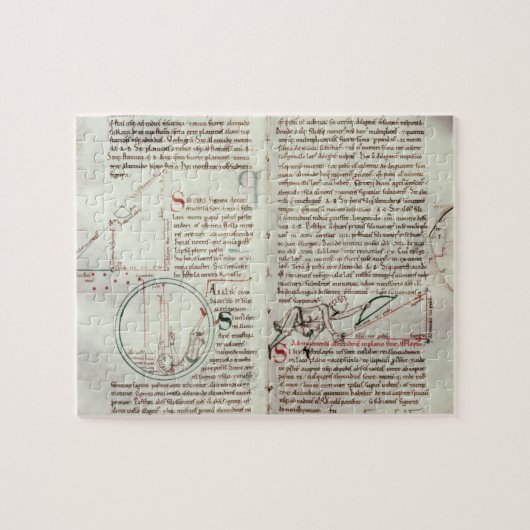 Diagramme der Maße und des Textes (Pergament) Puzzle (Horizontal)