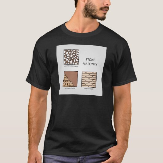 Diagramme der Steinmaurerarbeit T-Shirt (Vorderseite)